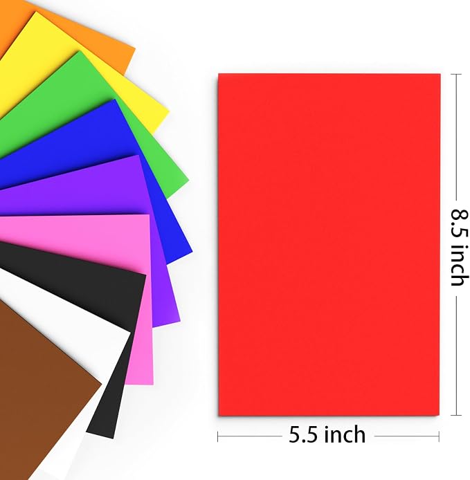 Do²ping Foam Sheets Crafts, 8.5x5.5 Inch 10 Colors Craft Foam Paper - Image 2