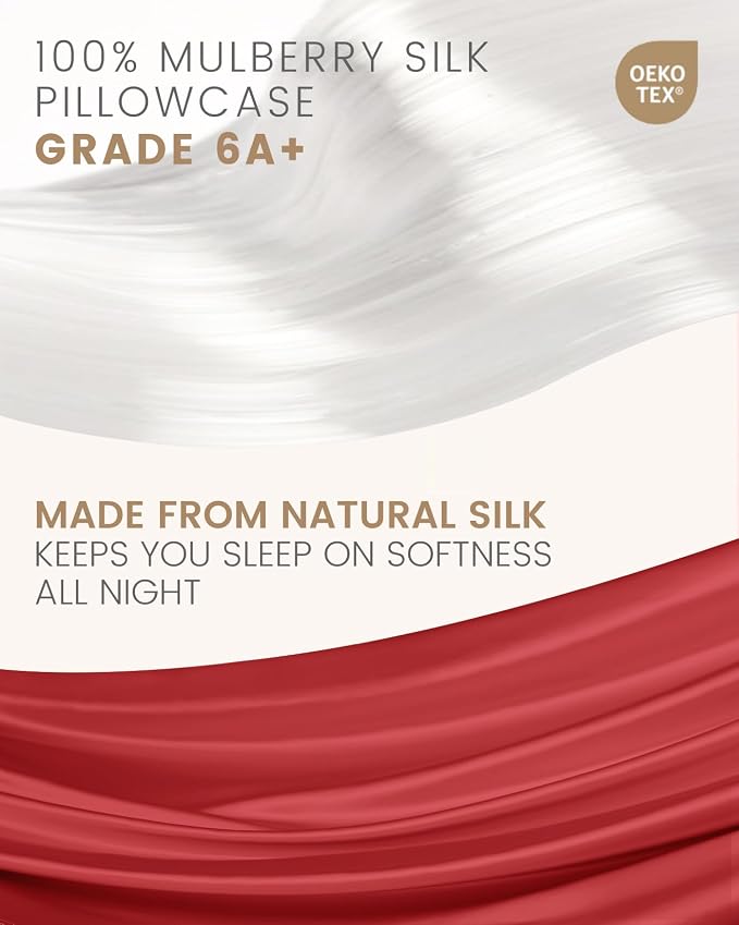 THXSILK Set of 2 100% Silk Pillowcases - Image 2