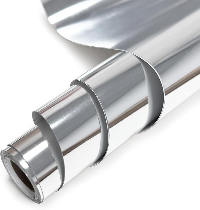 Silver Heat Transfer Vinyl Roll, Soft Metallic Foil HTV by MerryMade