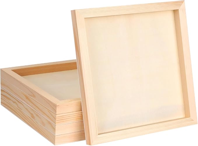 FSWCCK 5 Pack 10 x 10 inch Wood Panel Boards, Unfinished Wood Canvas Panels by FSWCCK