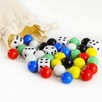 30 PCS Glass Marbles 6 Colors for Wahoo Marble Games 6 Dices 0.63in | Set of 30 - Image 5