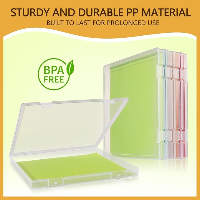 12x12 Inch Scrapbook Paper Storage, 4 Pack Plastic Paper Storage Box - Image 4
