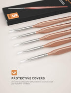 Nicpro Detail Paint Brushes 5 PCS Aesthetic Extra Fine Tip 000 Professional - Image 9