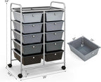 Giantex 10 Drawers Rolling Cart, Classroom Organizers, Storage Cart - Image 3