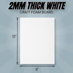 24 Ct Sheets White EVA Cosplay Foam in 9” x 12’’ Sheets; High Density Thick - Image 3