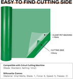 HTVRONT Green Permanent Vinyl, Glossy Adhesive Vinyl Roll | - Image 6