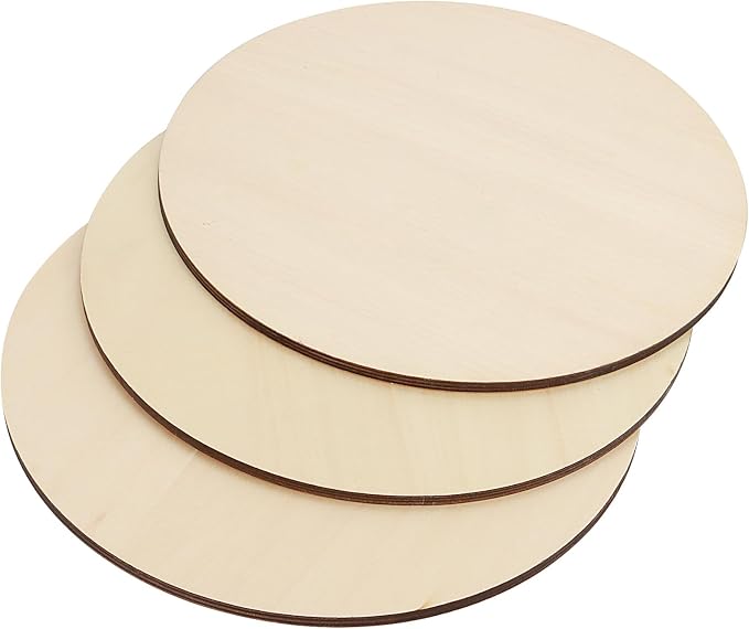 SHEUTSAN 8 PCS 10 Inch Round Basswood Circles, 1/4 Inch Thick Unfinished Wood - Image 4