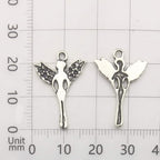 iloveDIYbeads 100g Craft Supplies Antique Silver Wings Angel Fairy Charms - Image 9