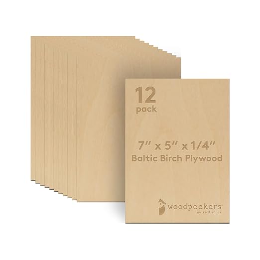 1/4 Inch Baltic Birch Plywood 6 mm B/BB Grade Craft Wood, by Woodpeckers