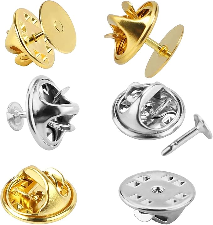 JANYUN 120 Pairs Butterfly Clutch Tie Tacks Pin Back Blank Metal Locking | by JANYUN