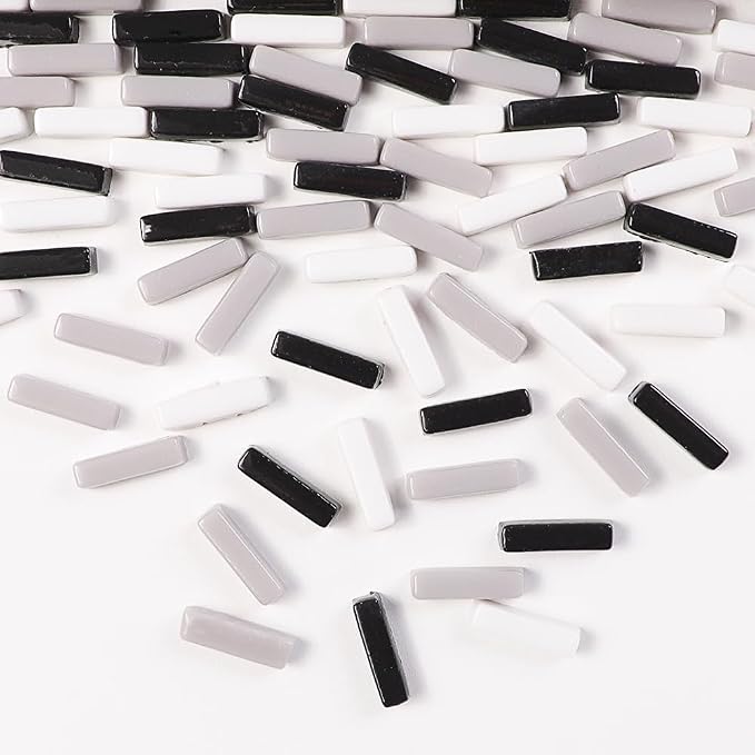 1 LB 5x20mm Glass Strips Mosaic Tiles by BuenoarteMosaicStone