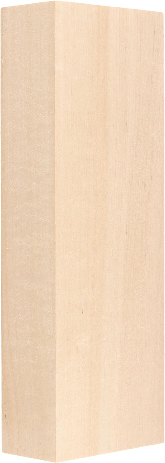 4 PCS 10x3.5x1.7 Inch Unfinished Wood Blocks, Wooden Rectangle Blocks Basswood - Image 4