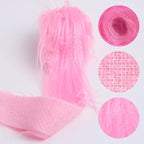 Shaggy Plush Faux Fur Fabric Precut Strips Candy Pink Fur Fluffy Fuzzy Craft Fur - Image 2