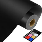 12" x 14FT Black Vinyl by Sooez