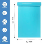 Light Blue Heat Transfer Vinyl HTV Roll 12" x 20ft. | Easy to Cut, Weed & - Image 2