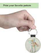 12 Pcs Sublimation Blank Keychains, PU Leather White Keychains Ornament Pendants - Image 3