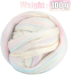 3.53oz Wool Roving, Fiber Roving Wool Top, Needle Felting Supplies, Pure Wools - Image 2