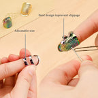 10 Pcs Sewing Thimbles for Hand Sewing, Leather Thimbles, Metal Sewing Finger - Image 3