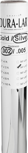 Grafix Dura-Lar 0.002" Film, Opaque Silver Dura-Lar is a Polyester Film by Grafix