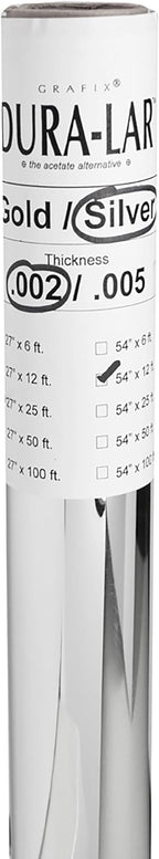 Grafix Dura-Lar 0.002" Film, Opaque Silver Dura-Lar is a Polyester Film by Grafix