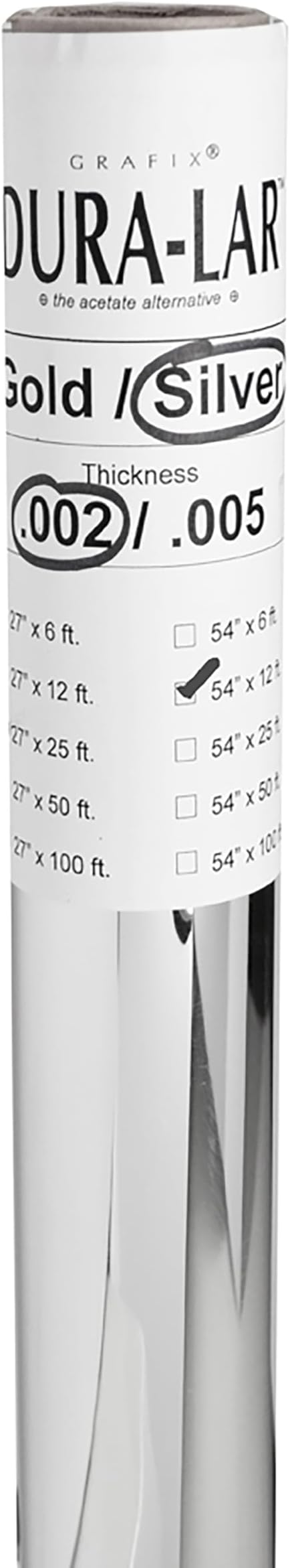 Grafix Dura-Lar 0.002" Film, Opaque Silver Dura-Lar is a Polyester Film by Grafix