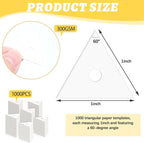 1000 PCS 1" Equilateral Triangle Paper Piecing Templates, Quilting Templates - Image 2