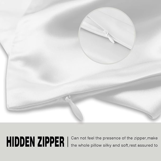 Silk Pillow Cases 2 Pack Soft Breathable and Sliky King Size Pillow Cases Set - Image 4