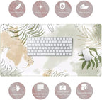 Keyboard mat Kawaii Mousepad Matcha Green Plant Abstract Accessories Desk pad - Image 7