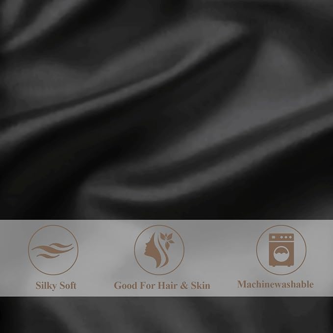 King Satin Pillowcase for Hair 2pc, Similar to Silk Pillow Cases, Easier Care - Image 5