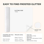 HTVRONT White Glitter HTV Vinyl Roll, Glitter Iron on Vinyl Easy to Cut & Weed - Image 4