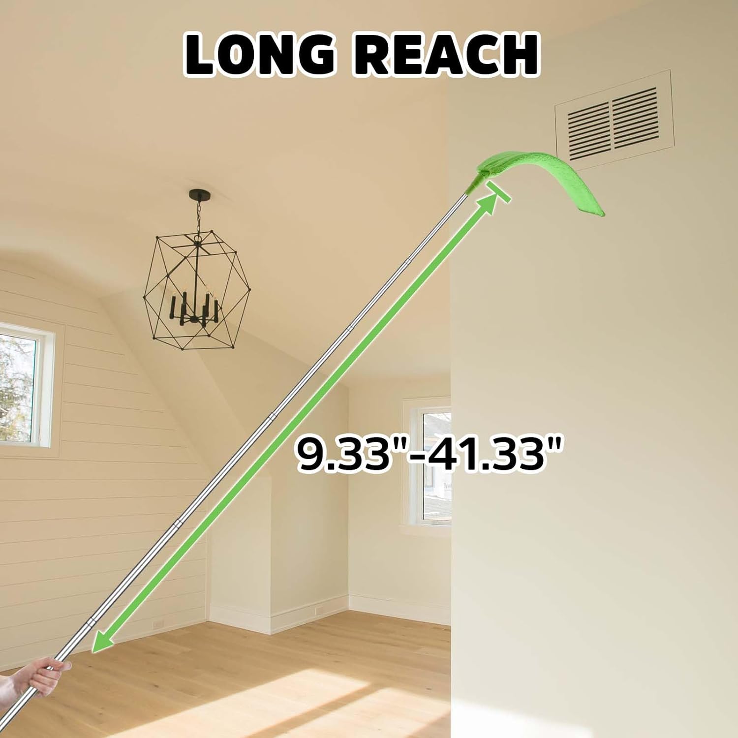 Retractable Gap Dust Cleaner Under Appliance Cleaning Tool, Bafezoze Flat Duster for Under Refrigerator Fridge Stove Couch Bed, Skinny Thin Duster for Tight Spaces