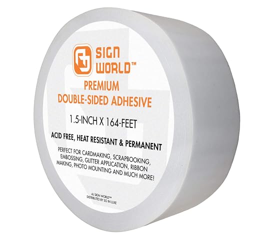 Best 1 1/2" Ultra-Thin Permanent Double-Sided Tape by AJSignWorld