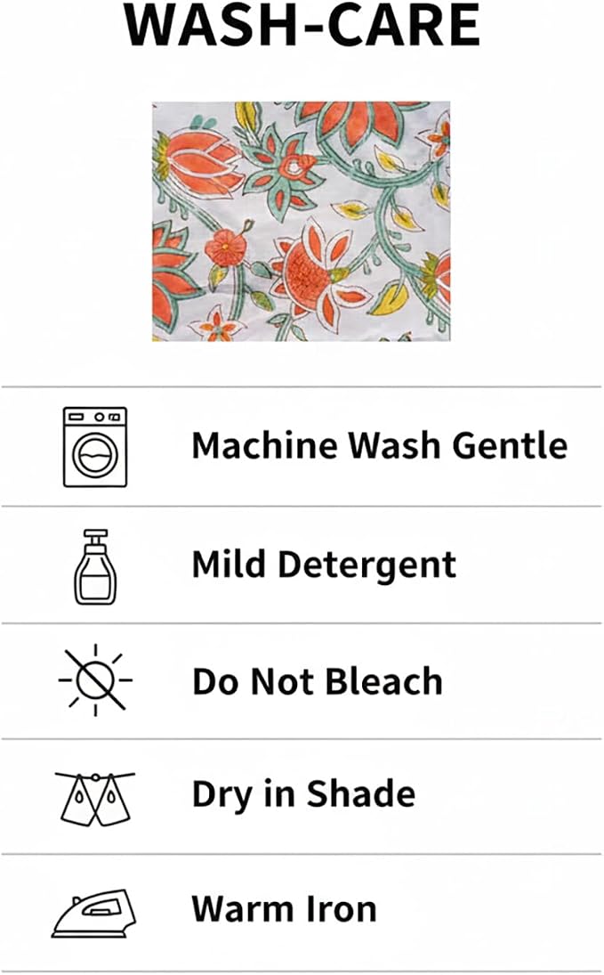 E-Tailor® Hand-Block Printed Pre-Cut Cotton Fabric Ideal - Image 6
