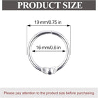 AKONEGE 0.75 Inch Loose Leaf Binder Rings, Small Office Book Rings, Nickel - Image 2