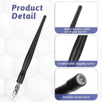 Oblique Calligraphy Pens Dip Set, Comic Pen Nib Set, Fluid Writer Pen, - Image 3
