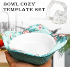 Bowl Cozy Template Cutting Ruler Set, DIY Kitchen Art Craft Acrylic Stencil Cut - Image 2