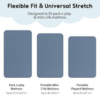 Yoofoss Pack and Play Sheets Fitted, Mini Crib Sheets 2-Pack - Image 3