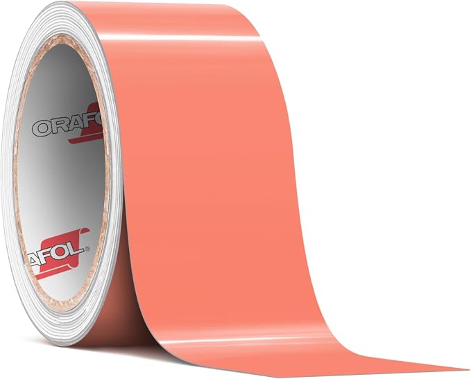 ORACAL 651 Gloss Coral Permanent Vinyl Tape Roll – Premium Adhesive Film by Orafol