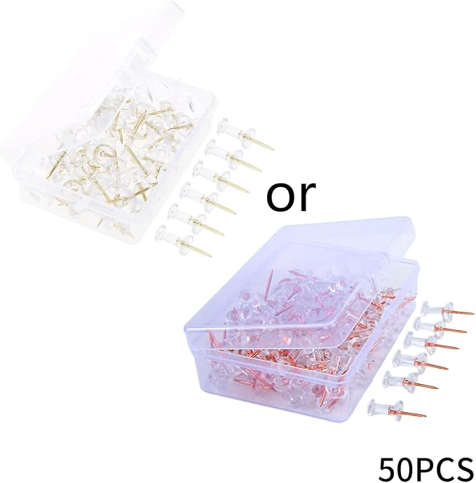 50Pieces Metal Push Pins Map Pins Thumb Tacks Pushpins - Image 8