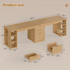 SEDETA Fluted 96.5" Computer Desk - Image 2