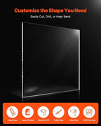 VEVOR Plexiglass Acrylic Sheet, 1 Pack Plastic Sheet, 36 x 48 Inch 1/4 Inch - Image 5