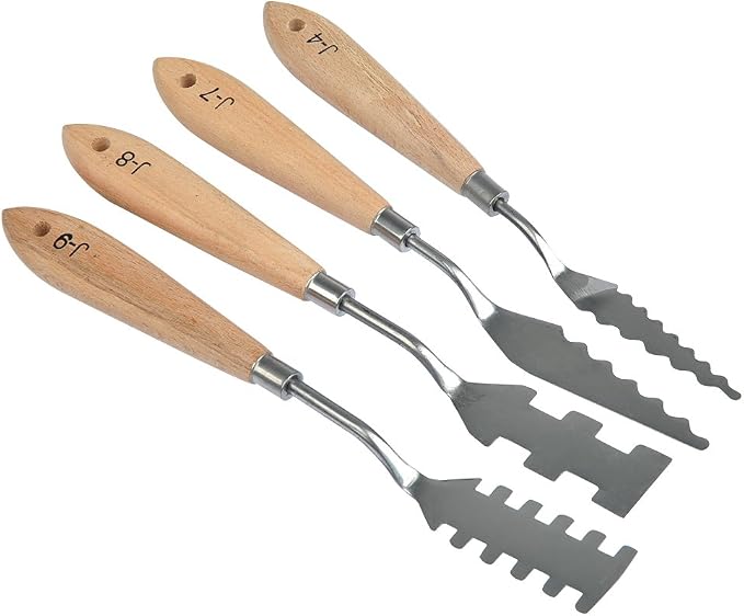 FOCCTS 13 Pcs Palette Knife Set, Stainless Steel Spatula Knives, Wooden Handle - Image 4