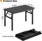 Need Small Folding Computer Desk, 35.8 Inch Writing Table, Sturdy Foldable Desk - Image 3
