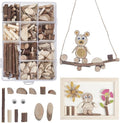 AHANDMAKER Wooden Unfinished Craft Kits DIY Wood Slices Kit Natural Wood Slices by AHANDMAKER