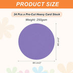 MECCANIXITY 24 Pcs Circle Card Stock, 2 Inch Round Cutouts Paper Thick - Image 2