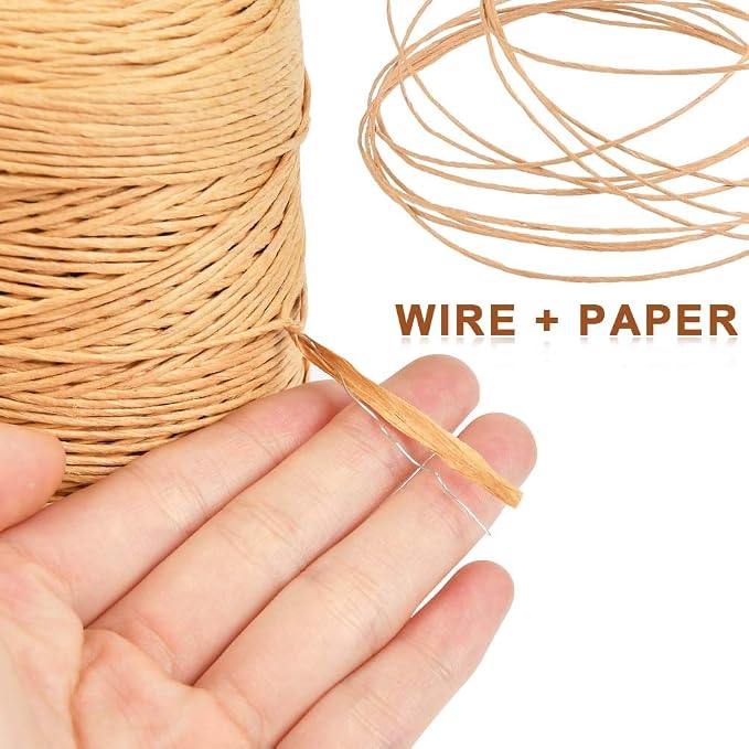 TIMESETL 656 Feet Floral Bind Wire Rustic Vine Wrapping Wire, Paper Covered - Image 3