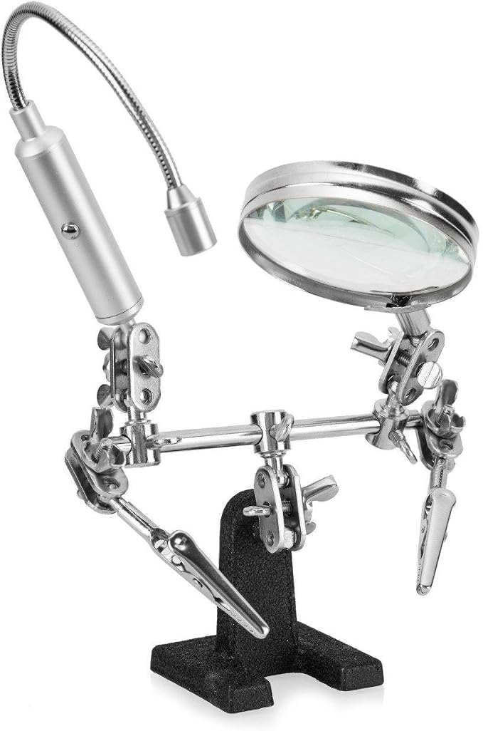 RamPro - Helping Hand Magnifier Glass Stand - Magnifying Lens, Crafting & by RamPro