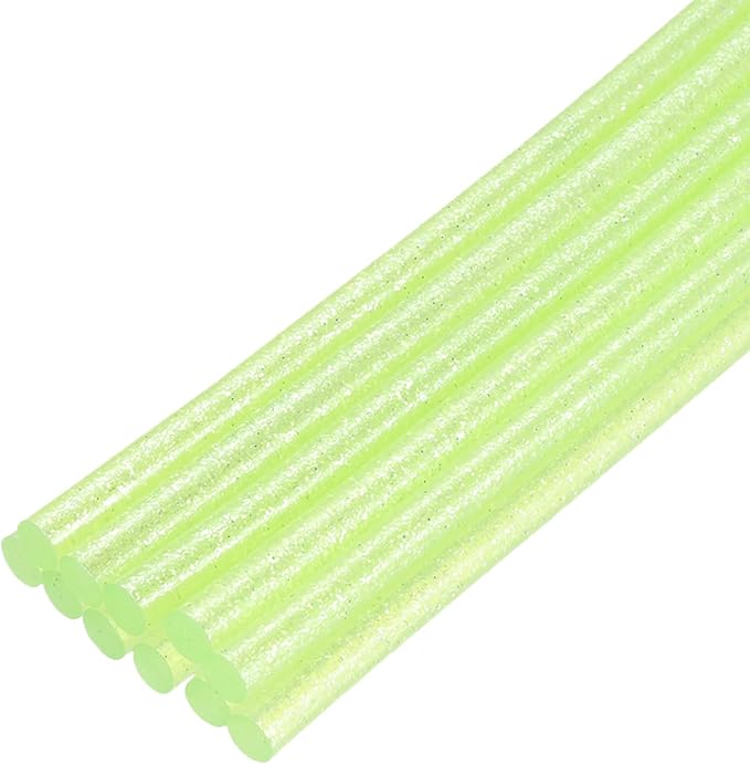 uxcell Mini Hot Glue Sticks for Glue Gun 7mm x 200mm Glitter Transparent Green by uxcell