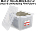 STAPLES Plastic File Box with Snap Lid, Letter/Legal Size - Image 4