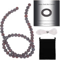 6mm Matte Red Flower Stone Bead, 15-Inch Matte Round Loose Stone Beads by THRELE